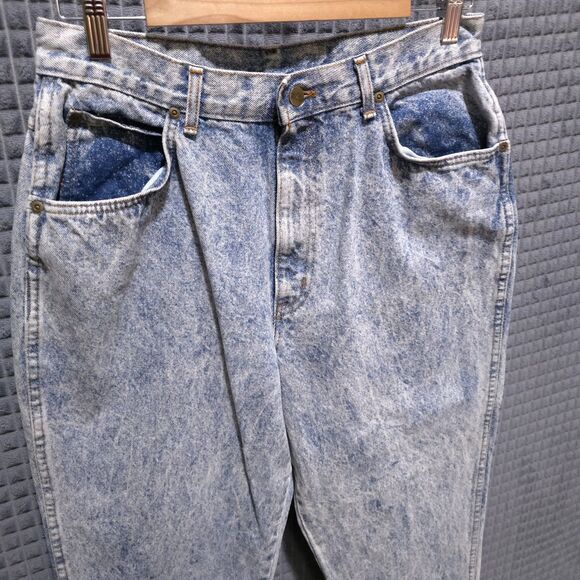 VTG Chic Acid Wash Jeans 18Avg 32x30 High Rise Baggy 80s 90s Y2K Mom Grunge Rock - Picture 4 of 16